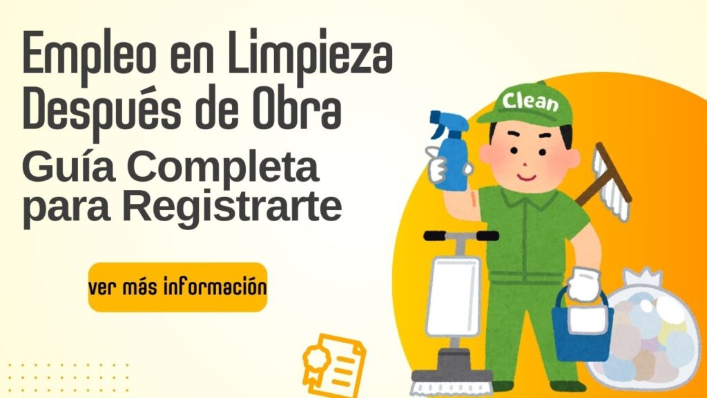 Empleo en Limpieza Después de Obra