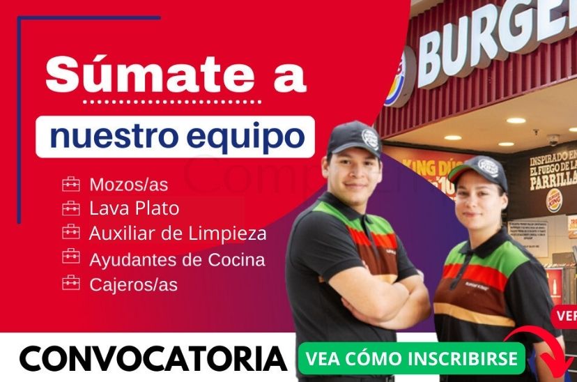 Empleo auxiliar limpieza Burger king